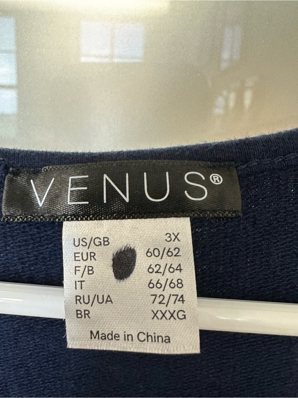 Venus nautical, zip front tie waist cotton blend red white dress size 3X - Picture 3 of 6